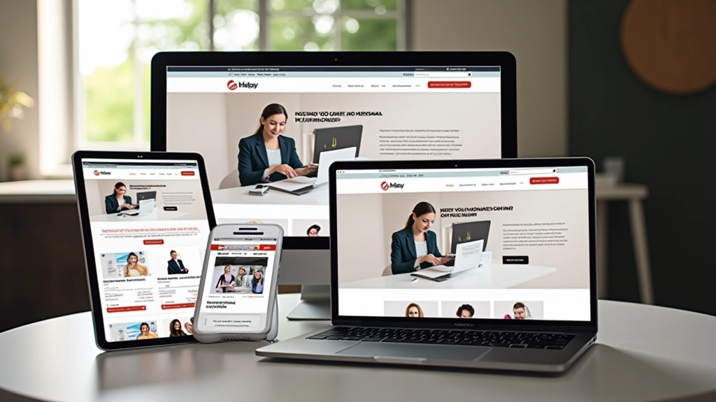 Werkplek van webdesigner met schets en ontwerp voor bedrijfswebsite